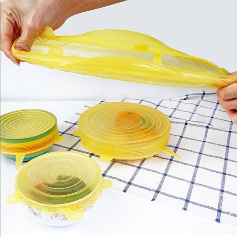 6 pack Silicone Stretch Lids, XS-LG in each pack